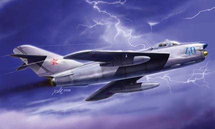 米格-17PF壁画D型歼击机  80336