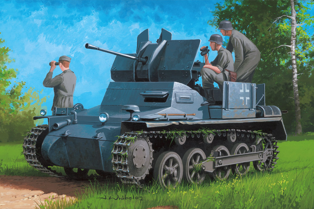 German Flakpanzer IA w/Ammo.Trailer 80147