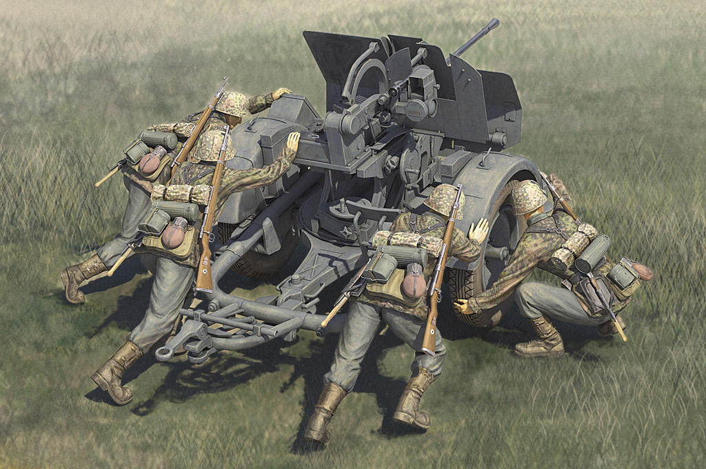 德国20毫米Flak38防空炮炮兵组 84418
