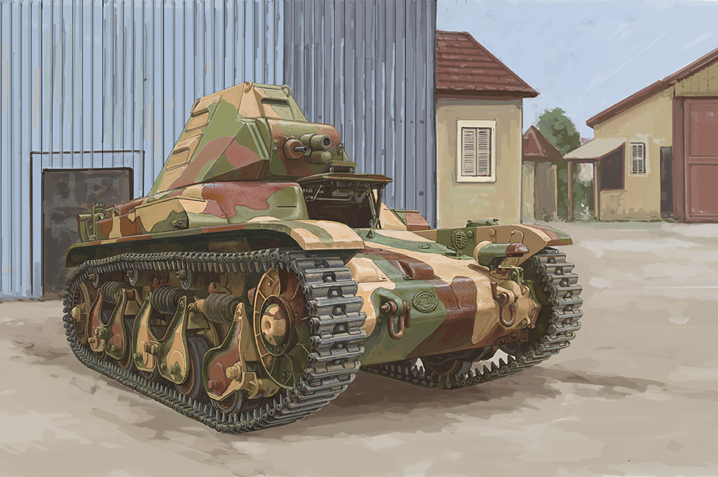 法国R35搭载FCM炮塔坦克 83894